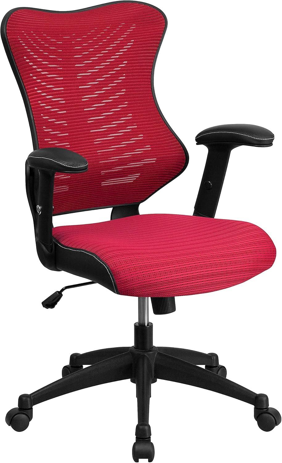 Flash Furniture Siwar High-Back Designer Ergonomic Office Chair with Adjustable Armrests