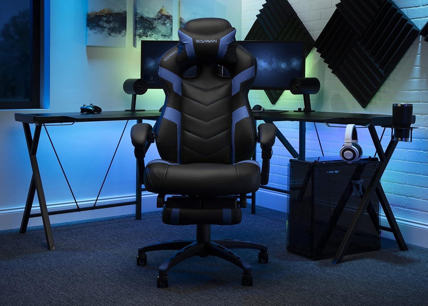 Respawn RESPAWN 110 Pro Gaming Chair - Gaming Chair with Footrest, Reclining Gaming Chair, Video Gaming Computer Desk Chair, Adjustable Desk Chair, Gaming Chairs For Adults With Headrest Pillow