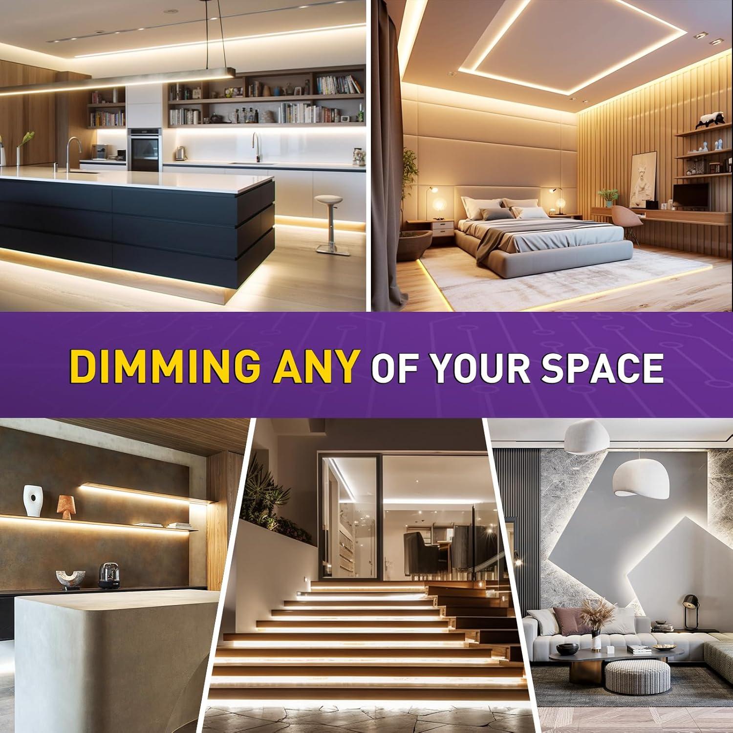 HitLights 60W Dimmable LED Driver, Electronic Transformer, 120V AC to 12V DC Power Supply for LED Strip Light, Low Voltage Lighting Project, Compatible with Lutron Leviton Dimmers, UL Listed, Class 2