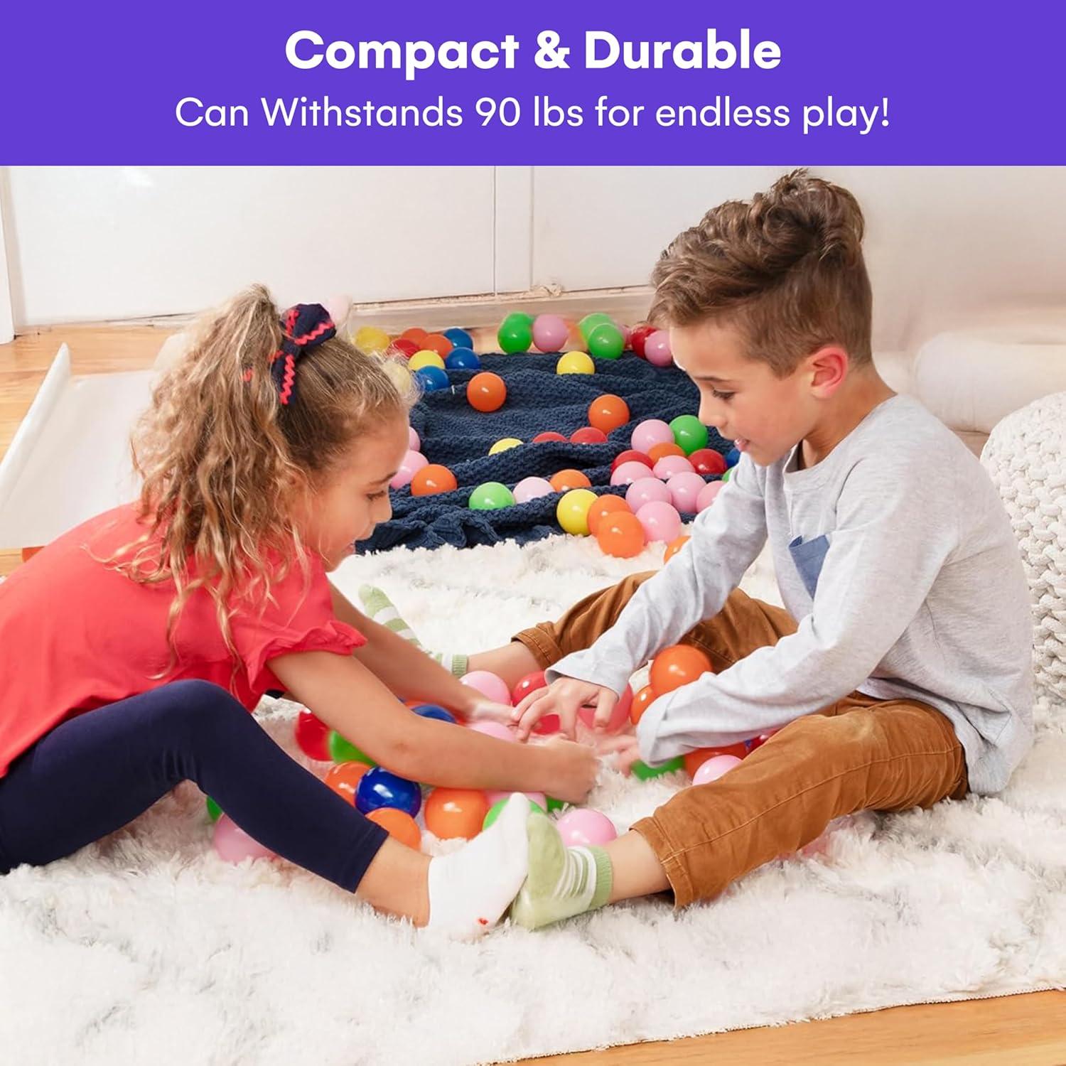 Click N' Play Phthalate & BPA Free Plastic Balls for Ball Pit, Multicolored