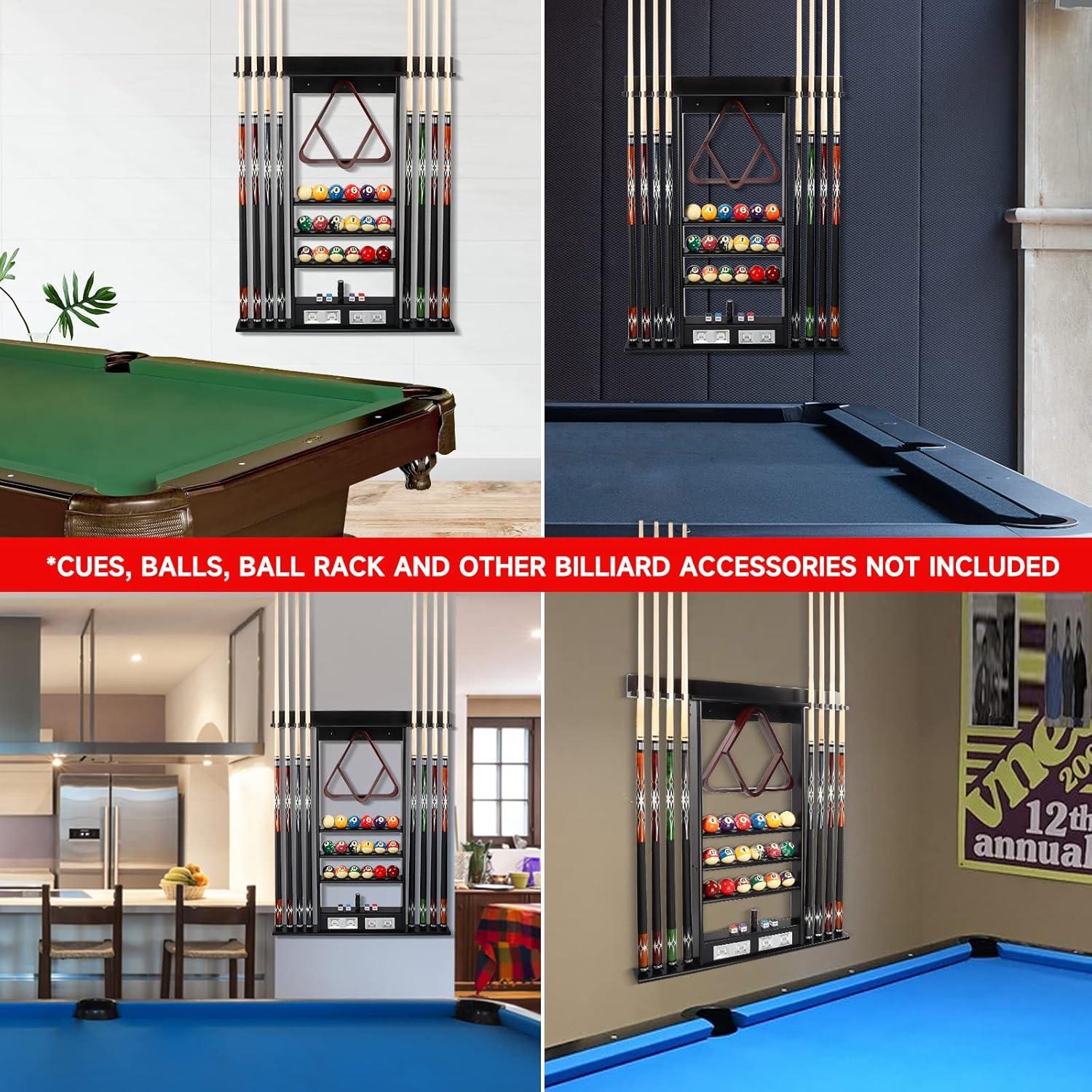 GSE Games & Sports Expert Wood Pool Cue Rack