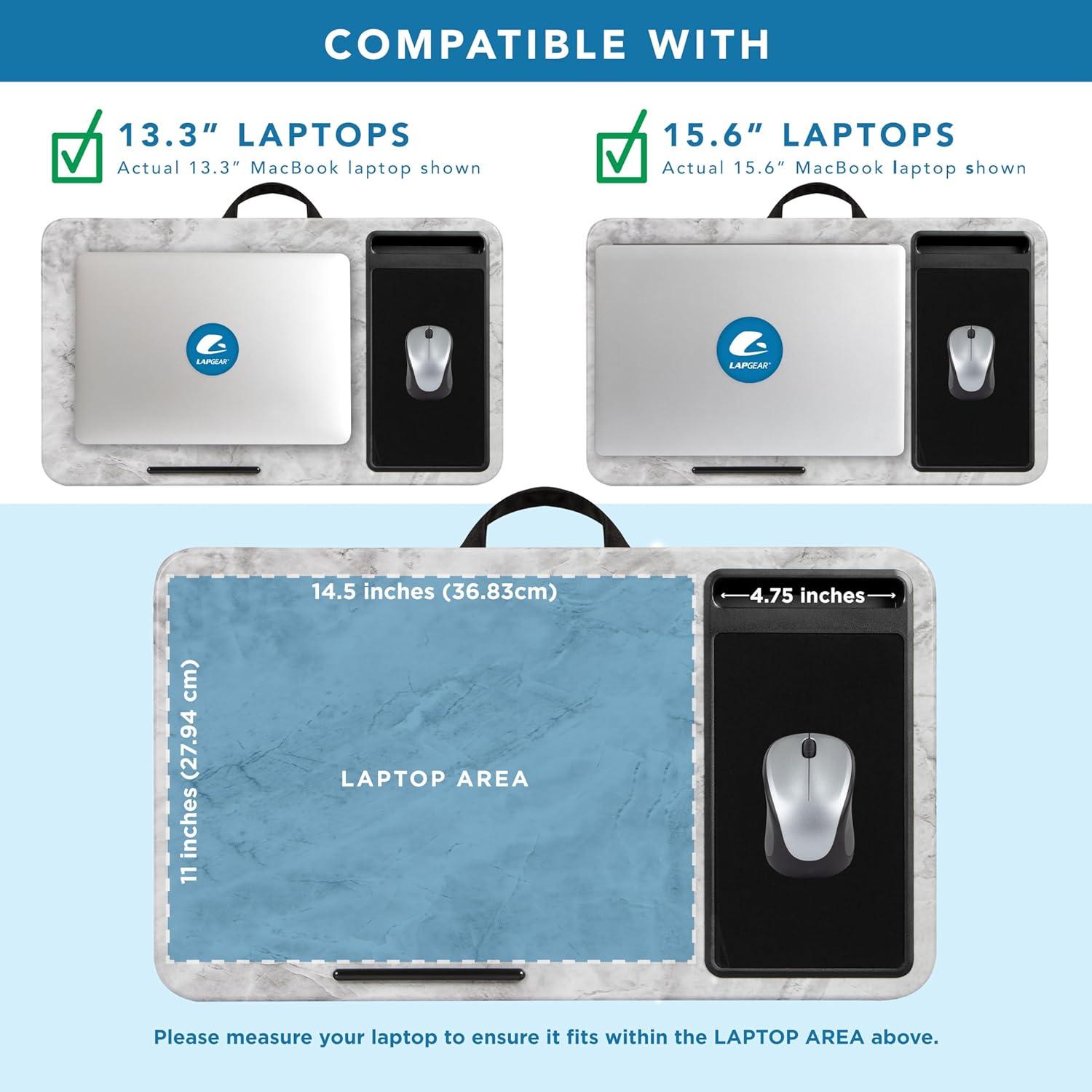 LapGear Home Office Lap Desk, White Marble