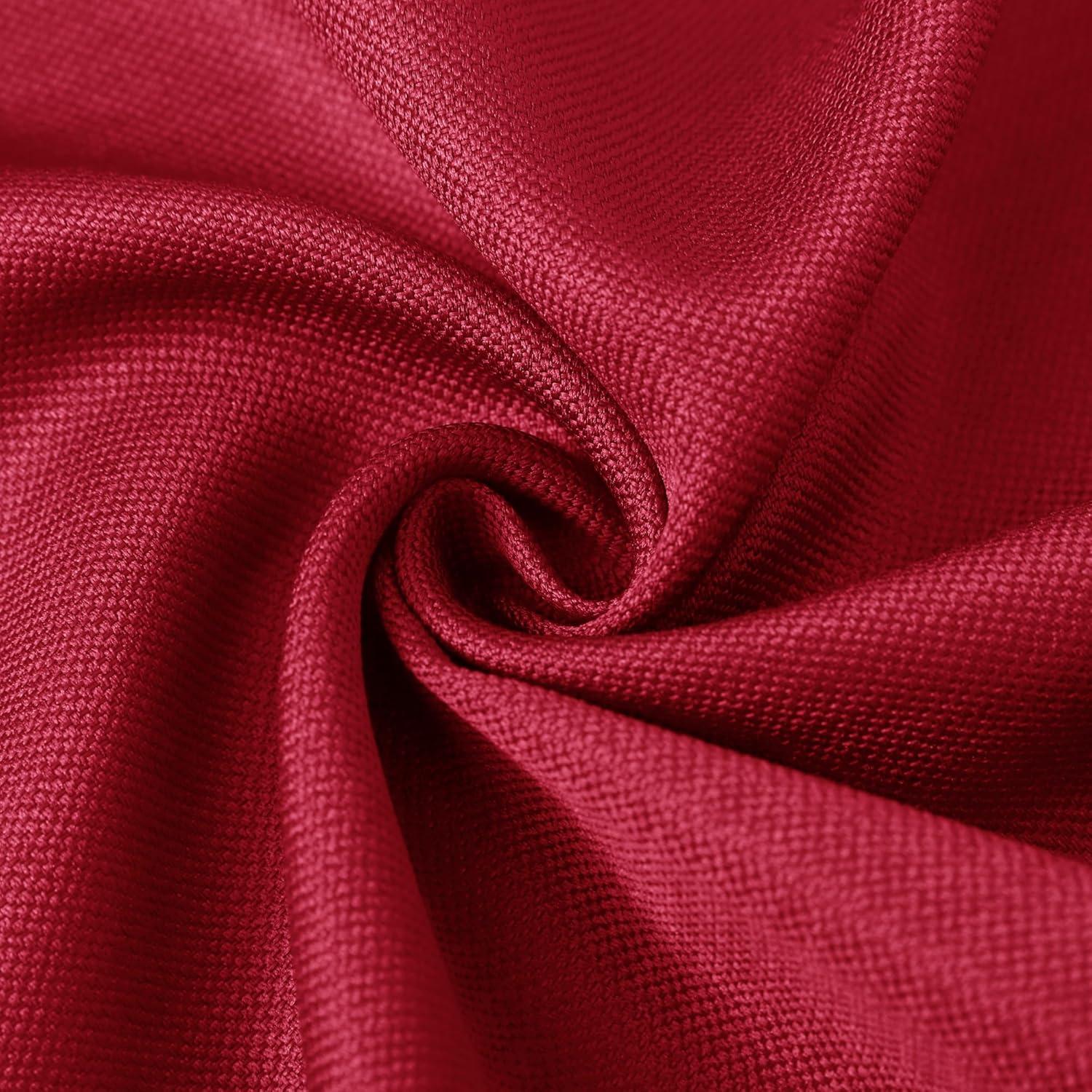 2 Pack Burgundy Tablecloth Rectangular - 60x120 Inch - Linen Textured Table Cloth Wrinkle Free Washable Decorative Fabric Table Cover for Buffet Banquet Parties Event Holiday Dinner