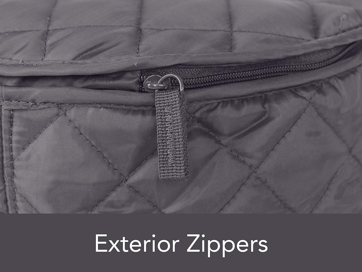 Covermates Keepsakes - Adjustable Glassware Storage - Padded Protection - ID Window - Stain Resistant - Machine Washable - China Storage, Slate