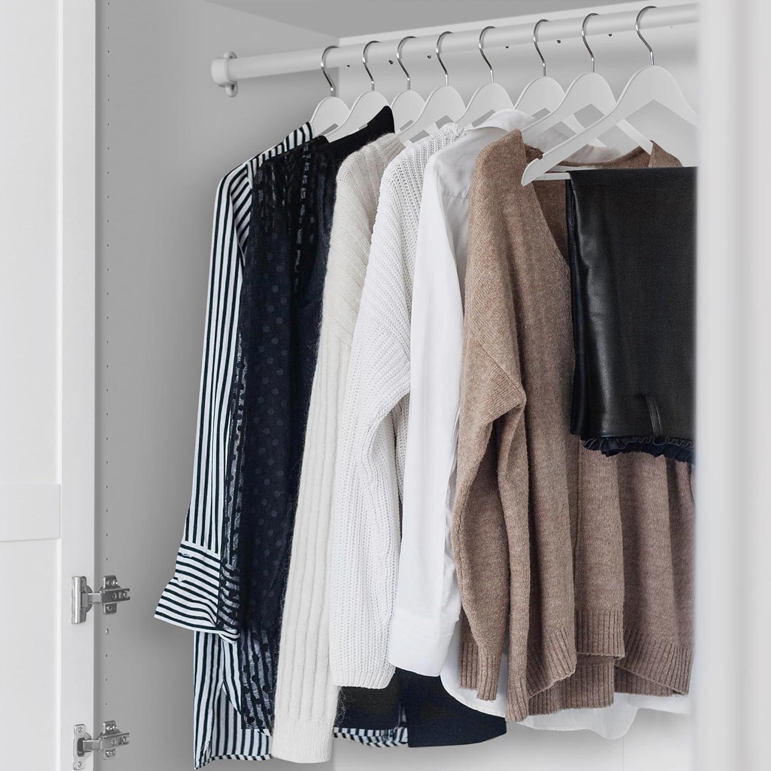 Casafield Wood Standard Hanger for Suit/Coat (Set of 10)