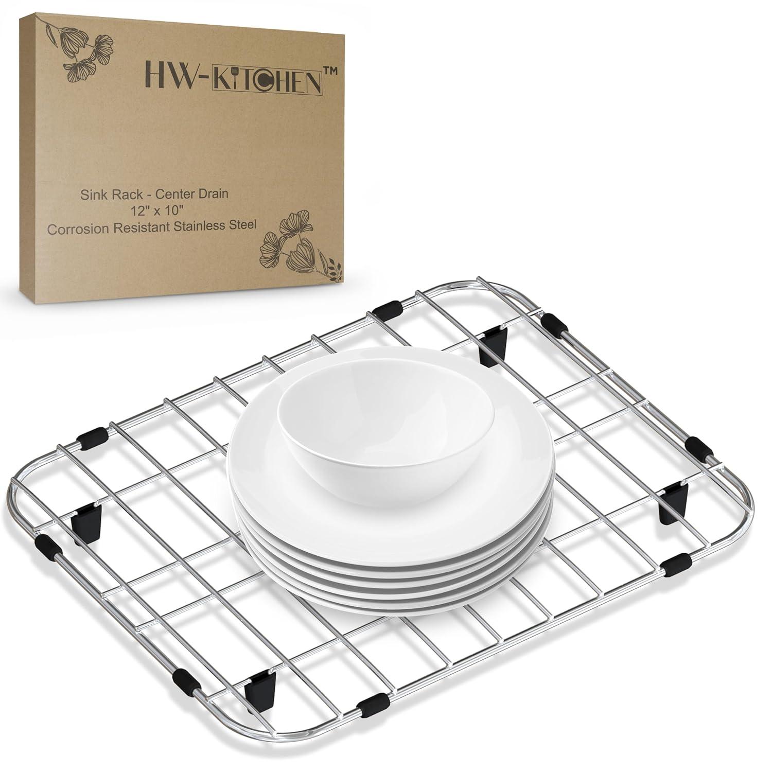 24" x 12" Sink Protector for Kitchen Sink - Stainless Steel Kitchen Sink Rack for Bottom for Sink - Sink Mat - Sink Drying Rack - Kitchen sink protector - Farm Sink Rack for Bottom of Sink