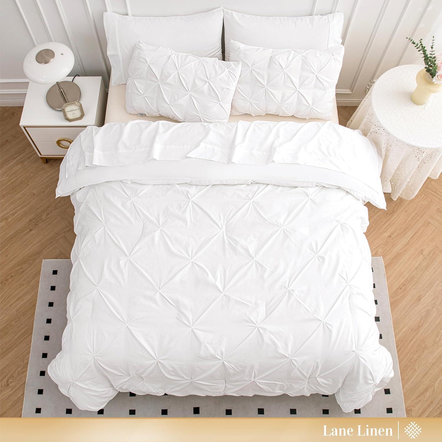 Nestl Bed-in-A-Bag Pleated Comforter Set with Bed Sheets