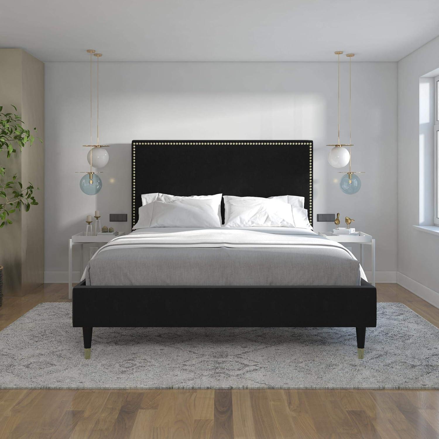 Audrey Upholstered Low Profile Platform Bed