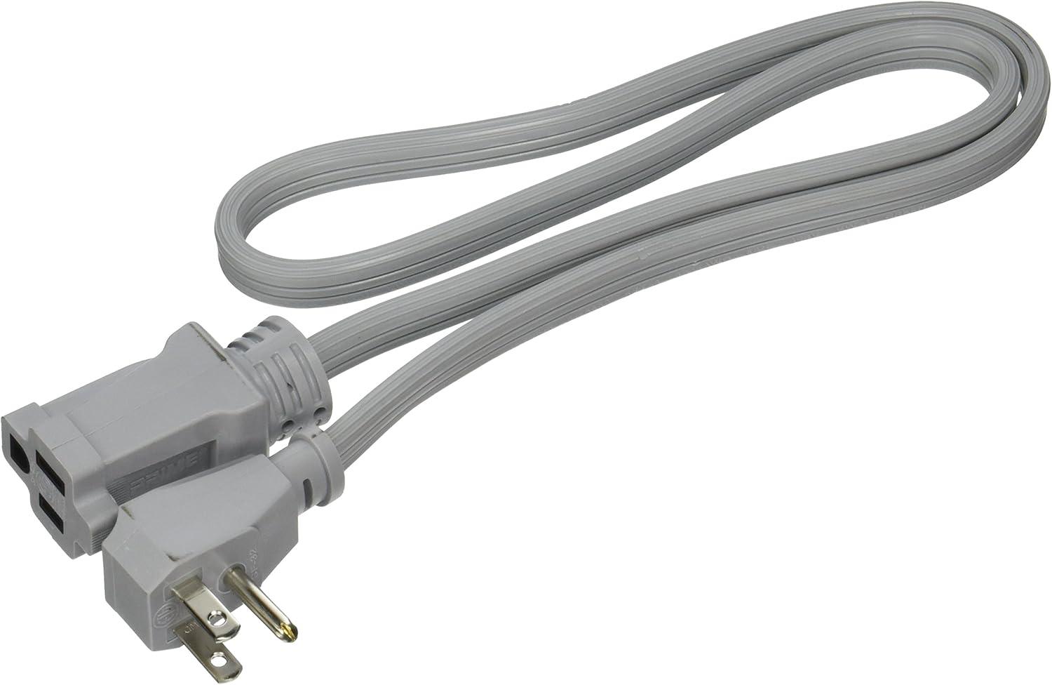 Prime 3-Foot Gray Vinyl Air Conditioner Extension Cord