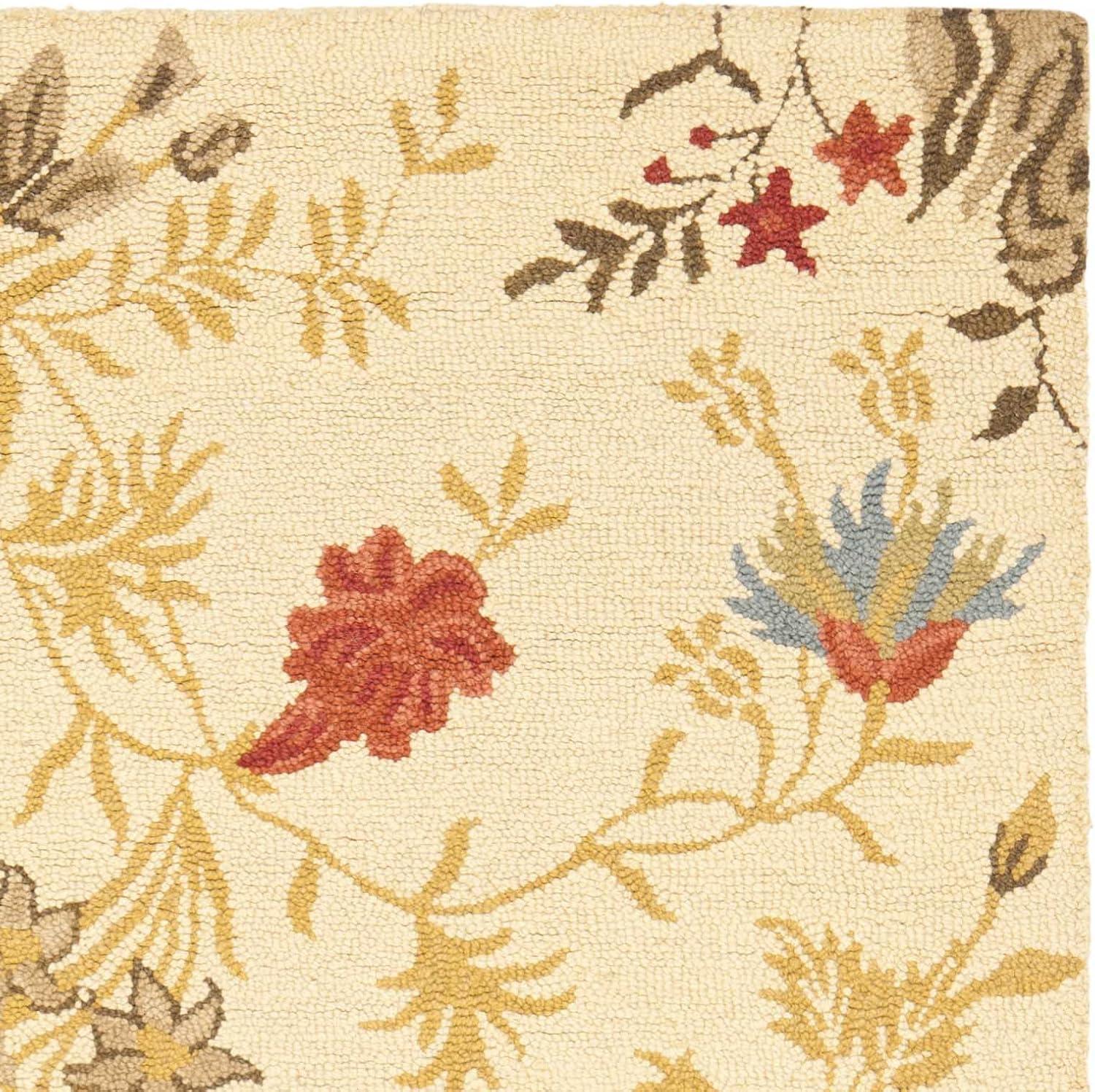 Blossom BLM916 Hand Hooked Indoor Area Rug - Beige/Multi - 5'x8' - Safavieh