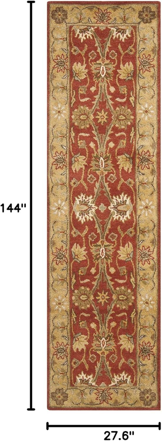 Antiquity AT249 Hand Tufted Runner Rug - Rust/Gold - 2'3"x12' - Safavieh.