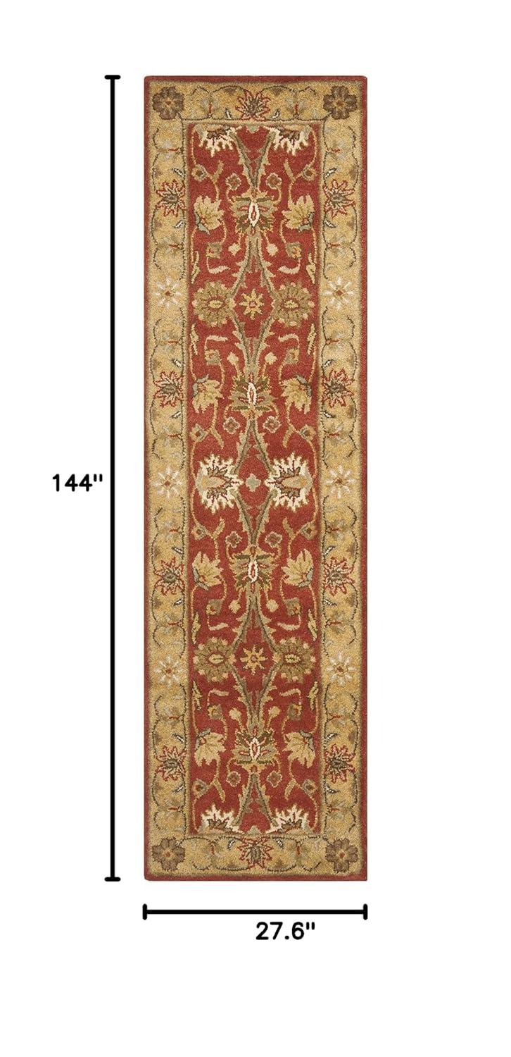 Antiquity AT249 Hand Tufted Runner Rug - Rust/Gold - 2'3"x12' - Safavieh.