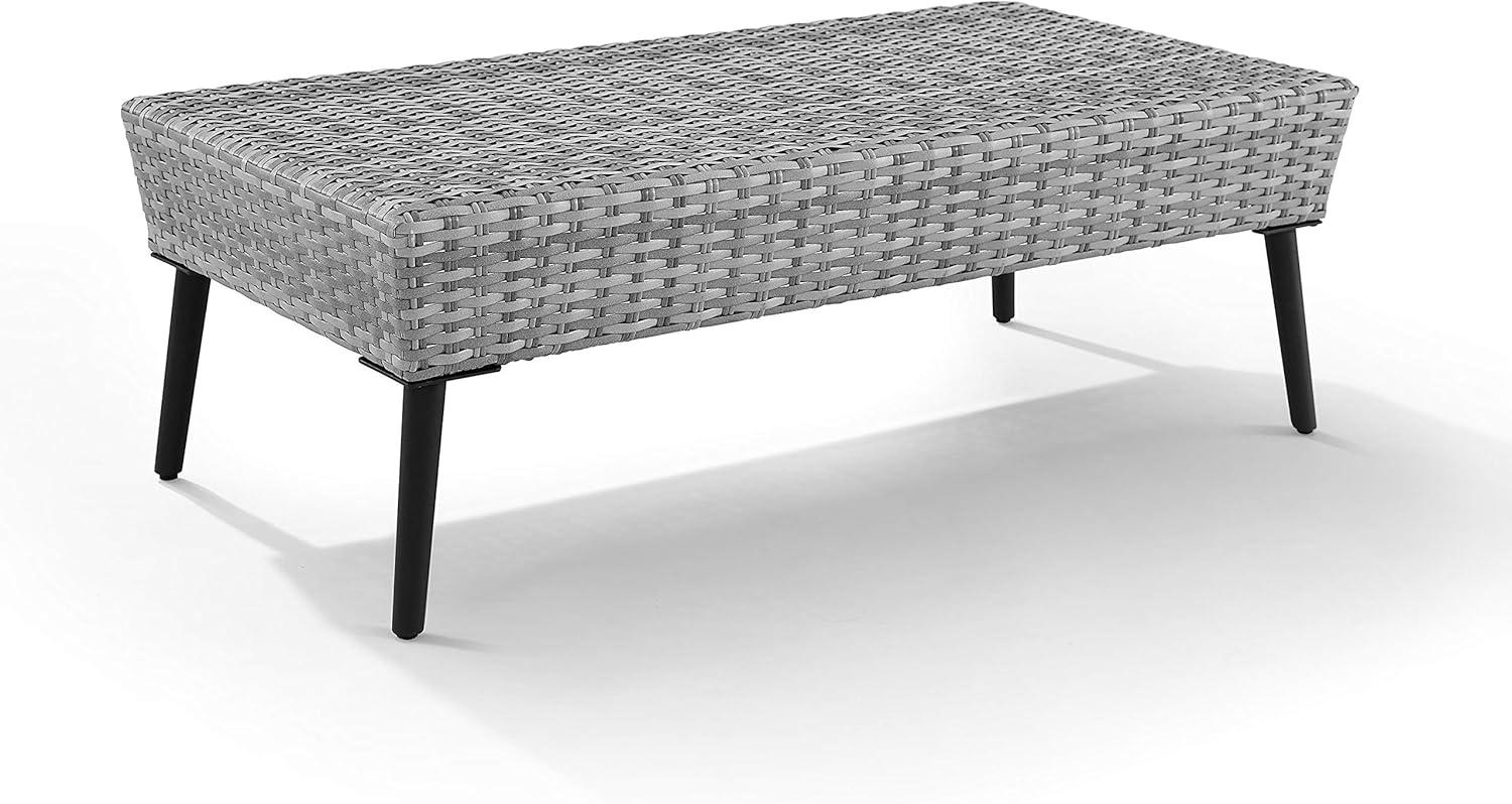 2pc Richland Outdoor Patio Loveseat and Coffee Table Set - Gray - Crosley