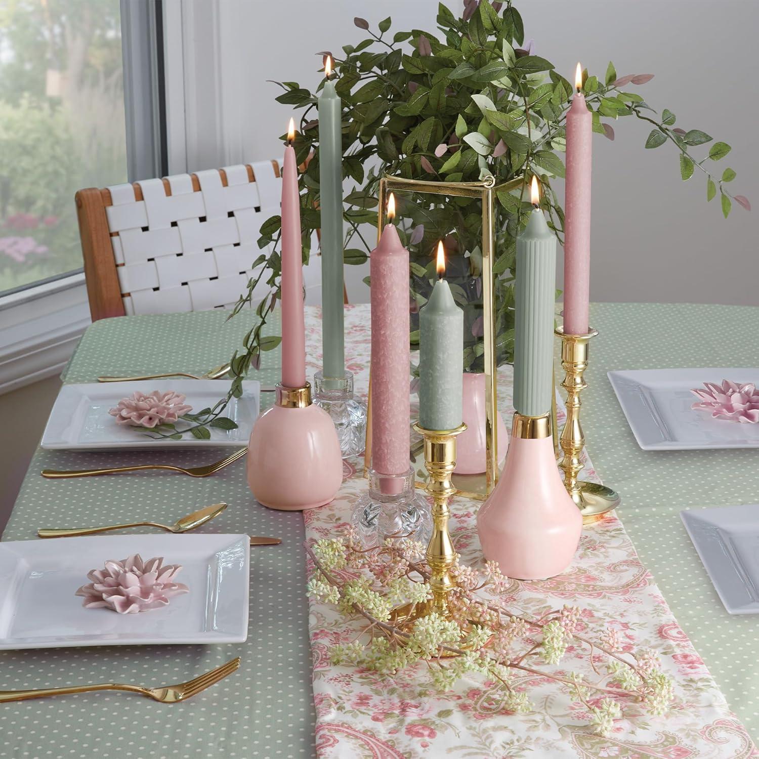 12 Piece Unscented Taper Candle Set