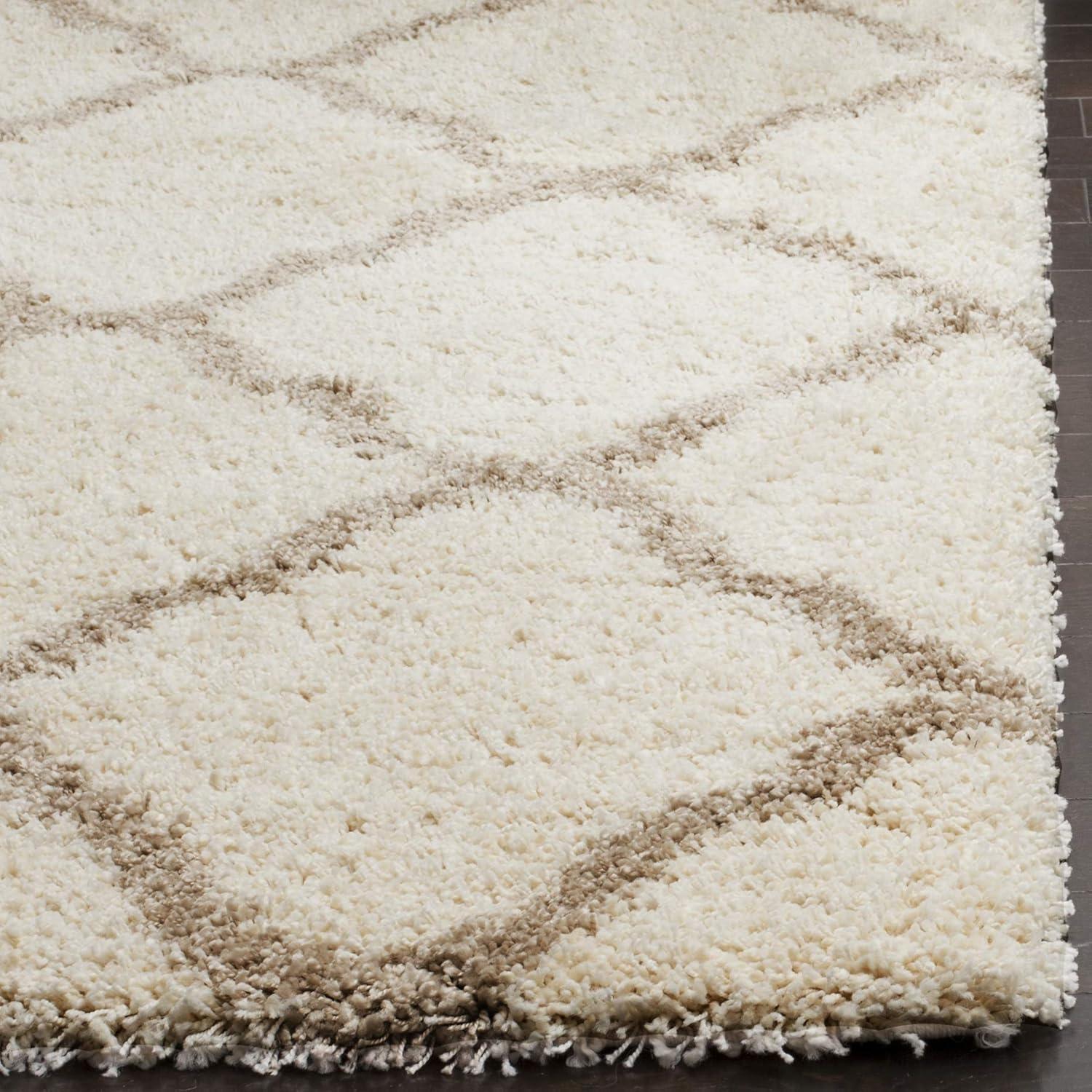 Hudson Shag SGH283 Power Loomed Indoor Area Rug - Ivory/Beige - 4'x6' - Safavieh.