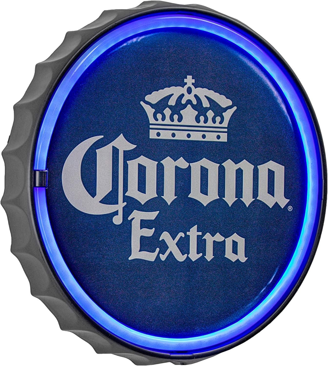 American Art Decor Corona Extra Beer LED Neon Light Sign Wall Decor , Blue - 12" H x 12" L x 1.5" D