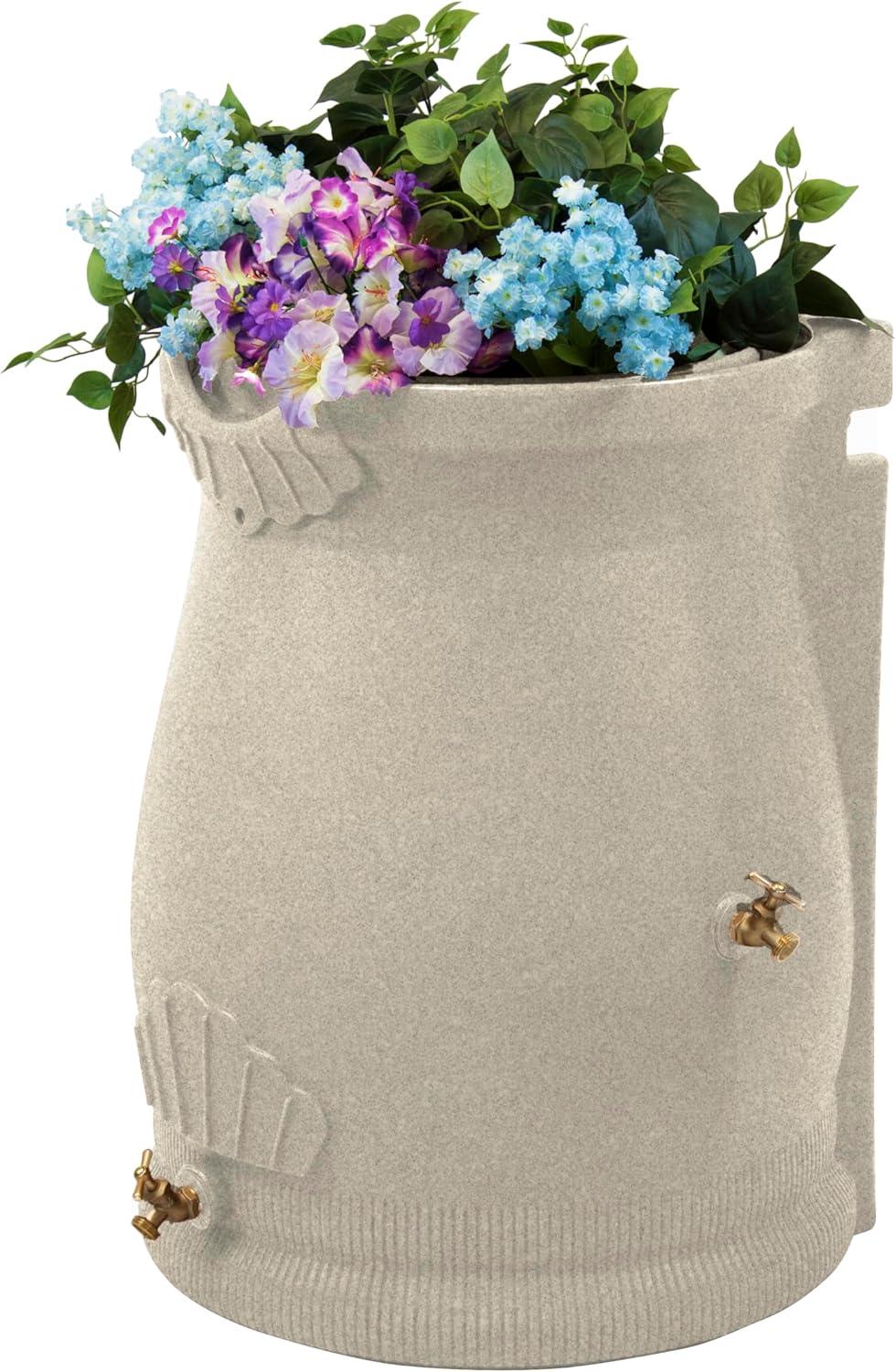 Good Ideas Good Ideas 50 Gallons Plastic Drainable Dual Overflow Planter Rain Barrel