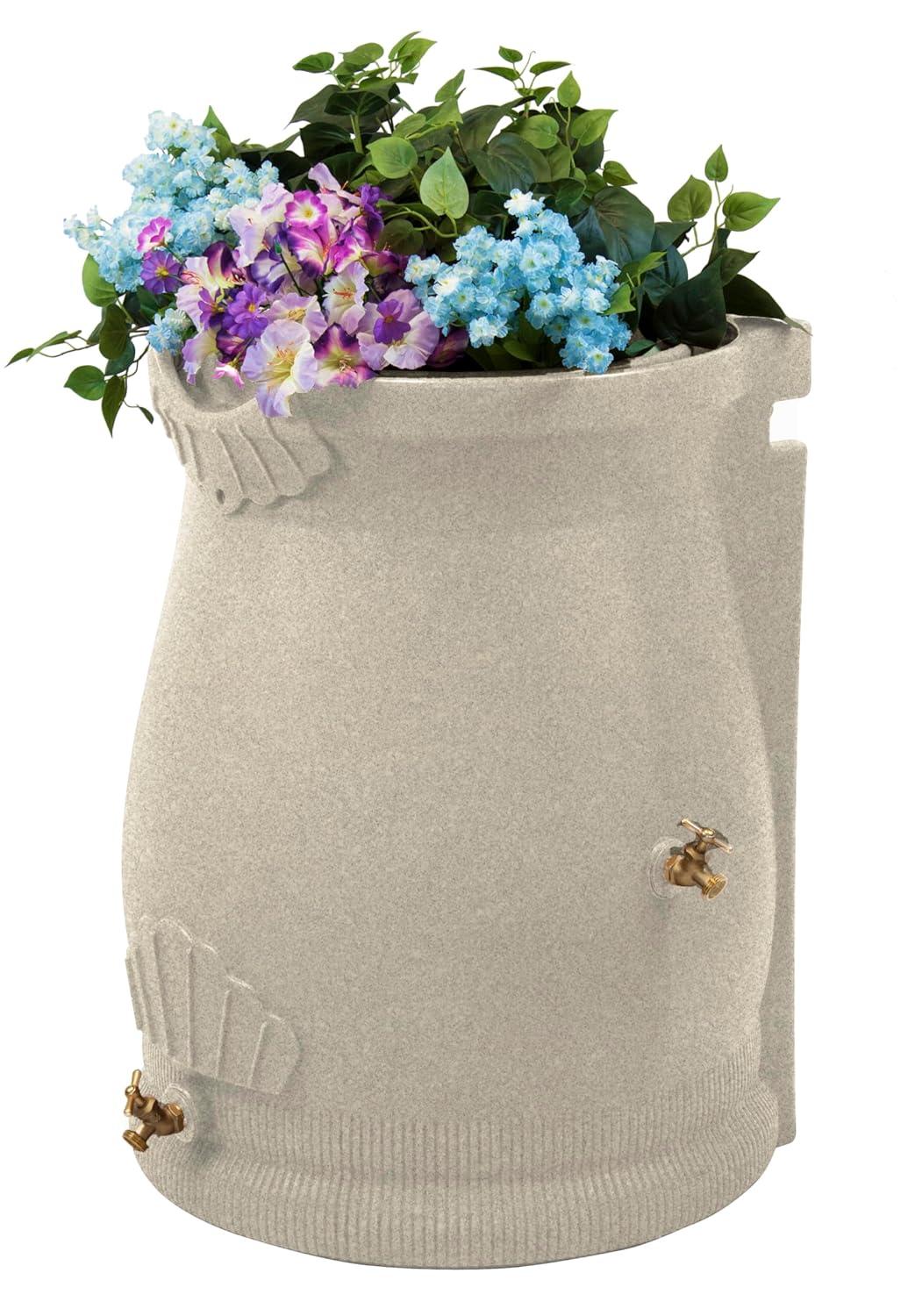 Good Ideas Good Ideas 50 Gallons Plastic Drainable Dual Overflow Planter Rain Barrel