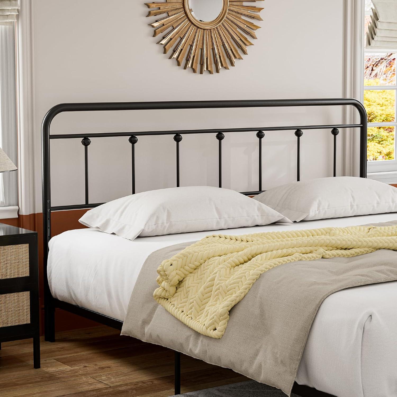 August Grove® August Grove® Metal Headboard - Adjustable Height - Farmhouse Victorian Style