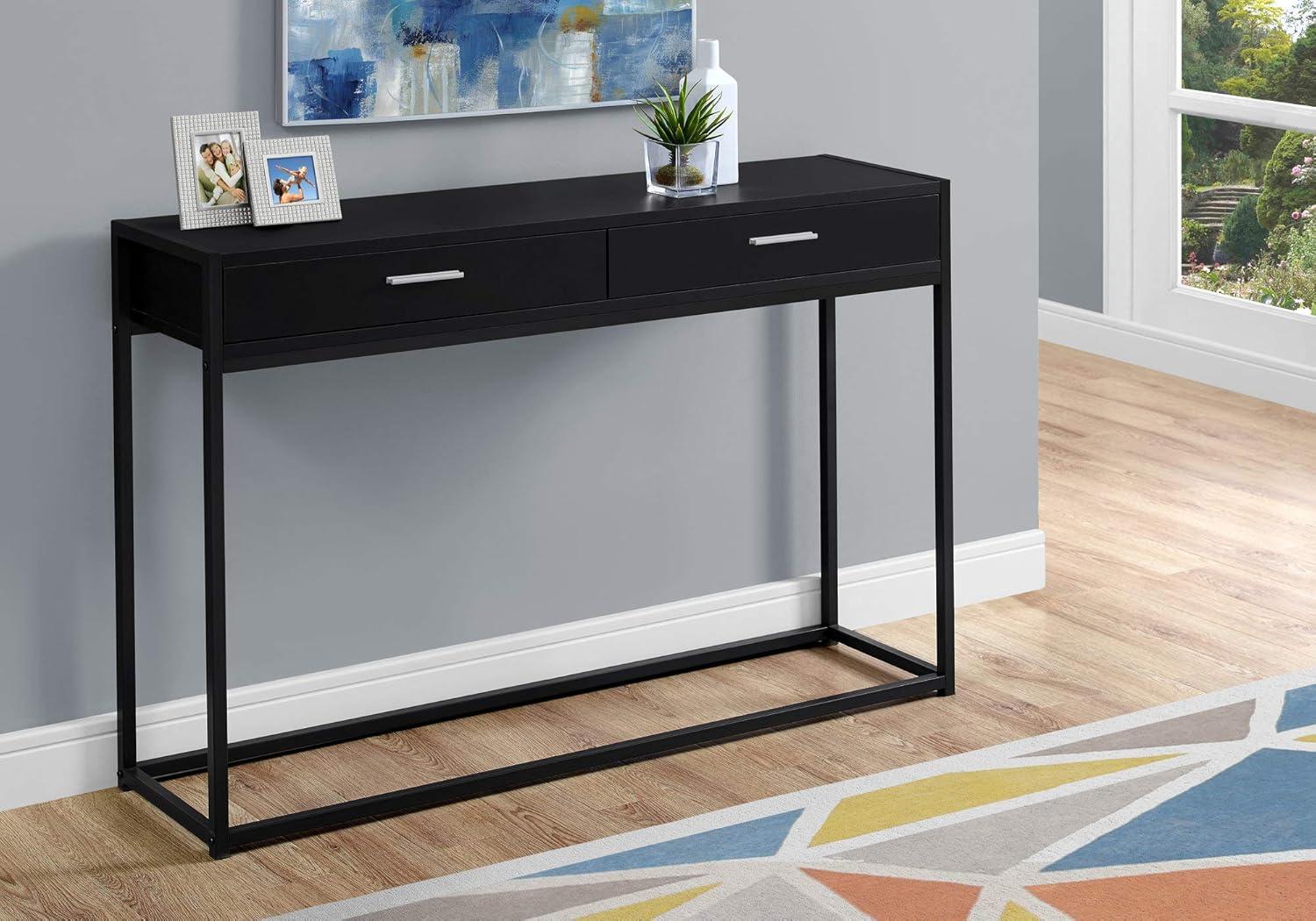 Monarch Specialties Accent Table, Console, Entryway, Narrow, Sofa, Bedroom, Black Laminate