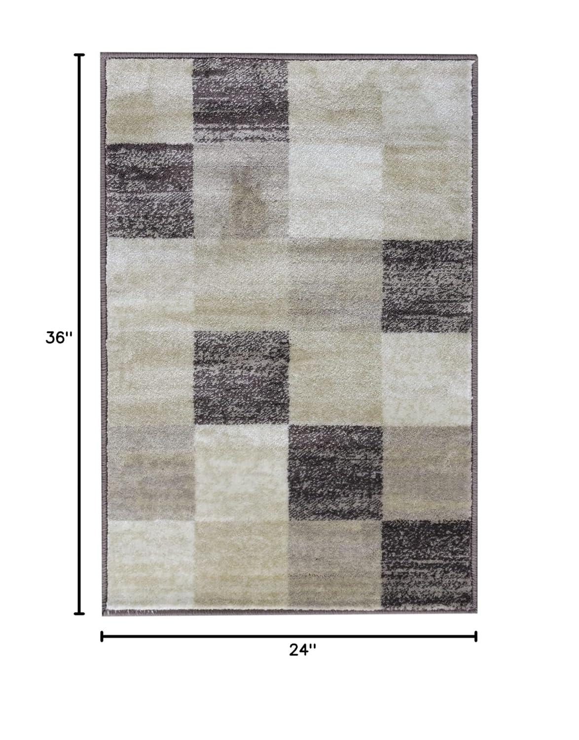 Superior Alfombra a Cuadros/bloques/geométrica, 8' x 10'