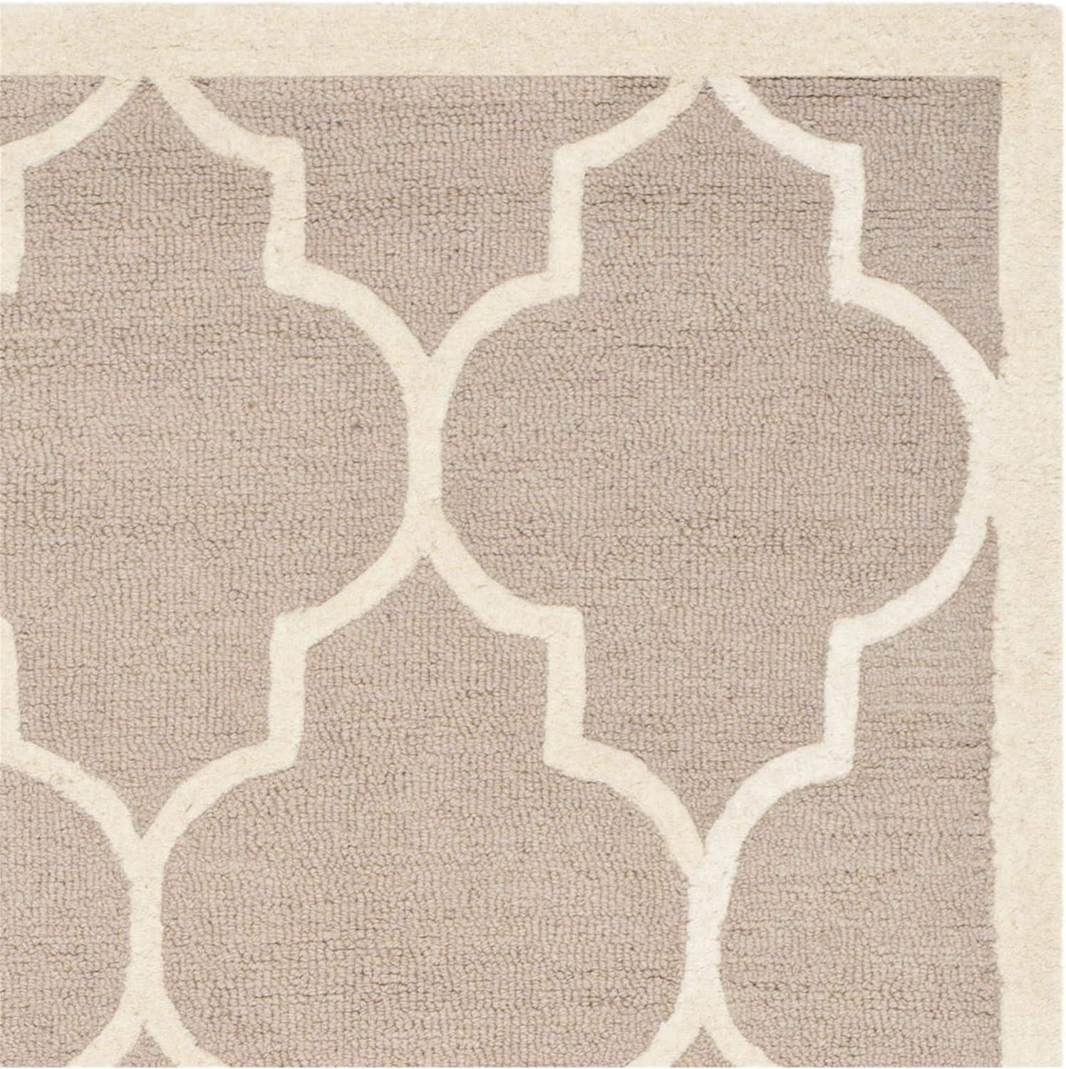 SAFAVIEH Cambridge Kevin Geometric Wool Area Rug, Beige/Ivory, 8' x 10'