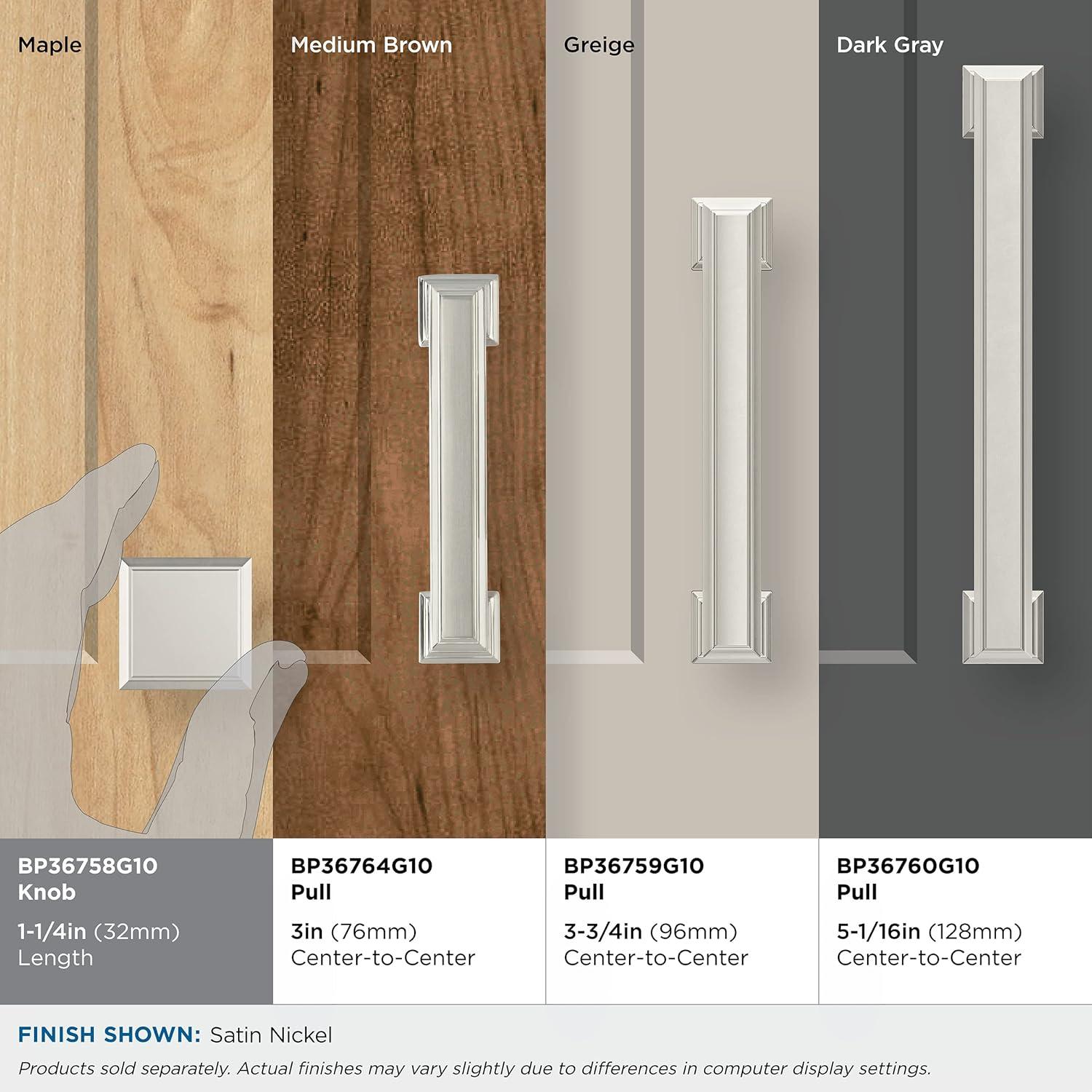 Appoint 1 1/4" Length Square Knob