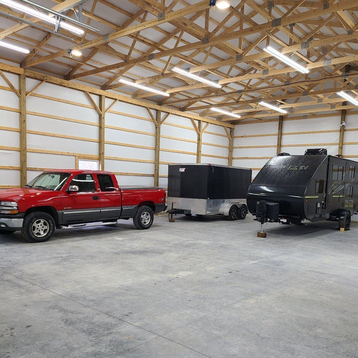 ANTLUX 110W 8FT LED Wraparound Ultra Slim Strip Lights, 12600LM, 5000K, 8 Foot LED Garage Shop Lights, Flush Mount Warehouse Office Ceiling Lighting Fixture, Fluorescent Tube Replacement, 2 Pack