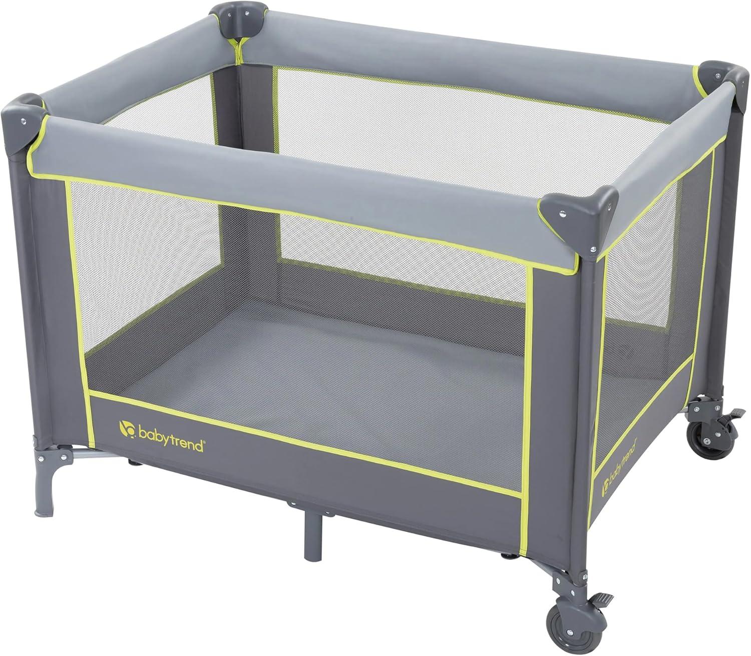 Baby Trend Portable Playard with Bassinet - Twinkle Lime