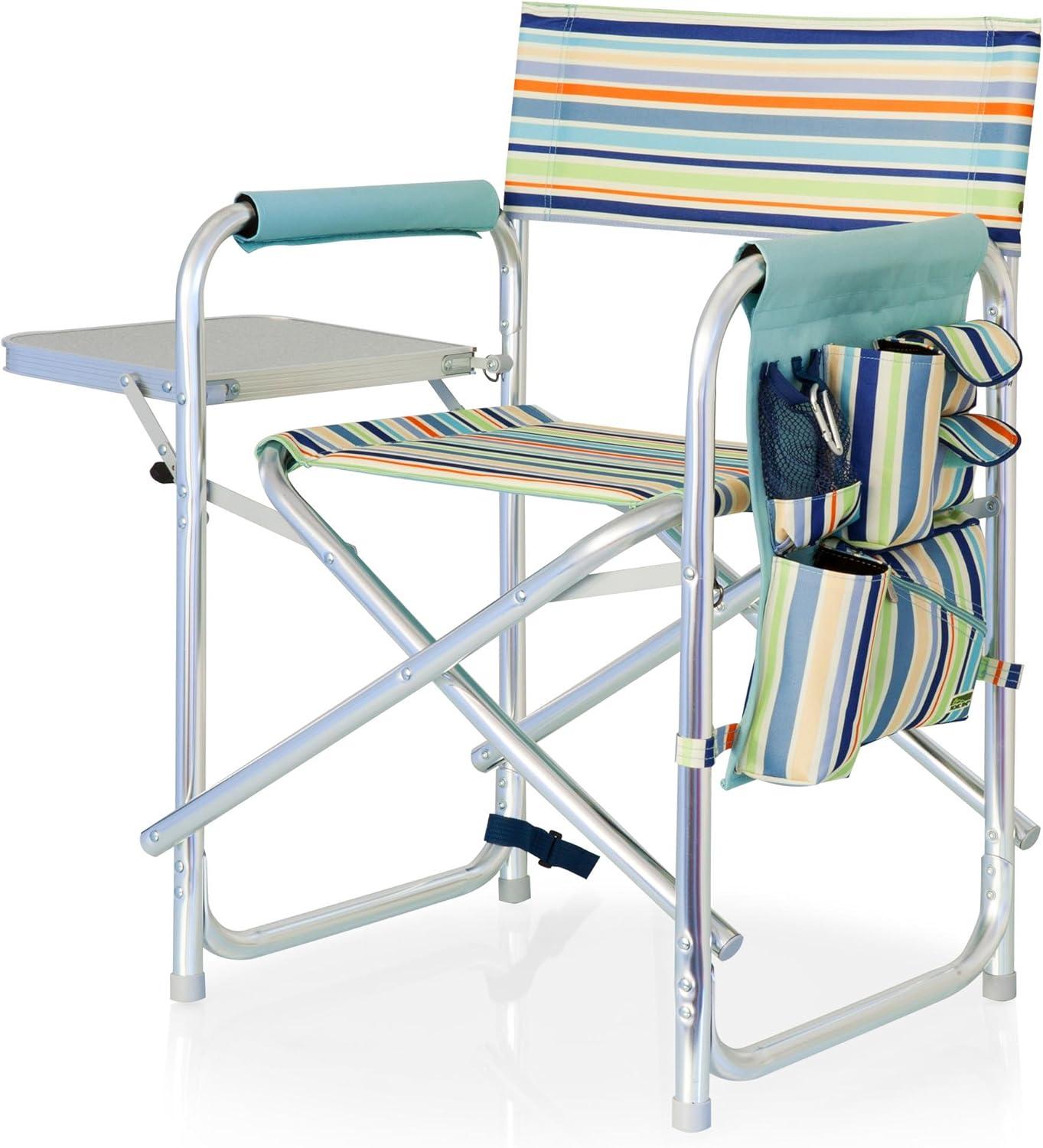 Picnic Time Sports Outdoor Portable Camp Chair with Side Table