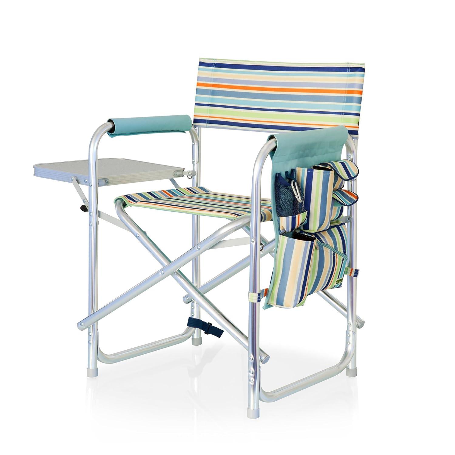 Picnic Time Sports Outdoor Portable Camp Chair with Side Table
