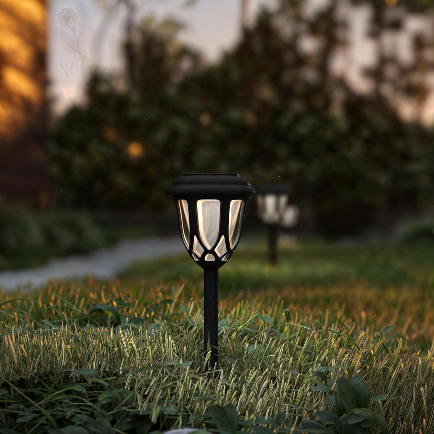 Rutland All - Weather Tulip Design Solar Powered LED Garden & Pathway Lights (Set of 8)