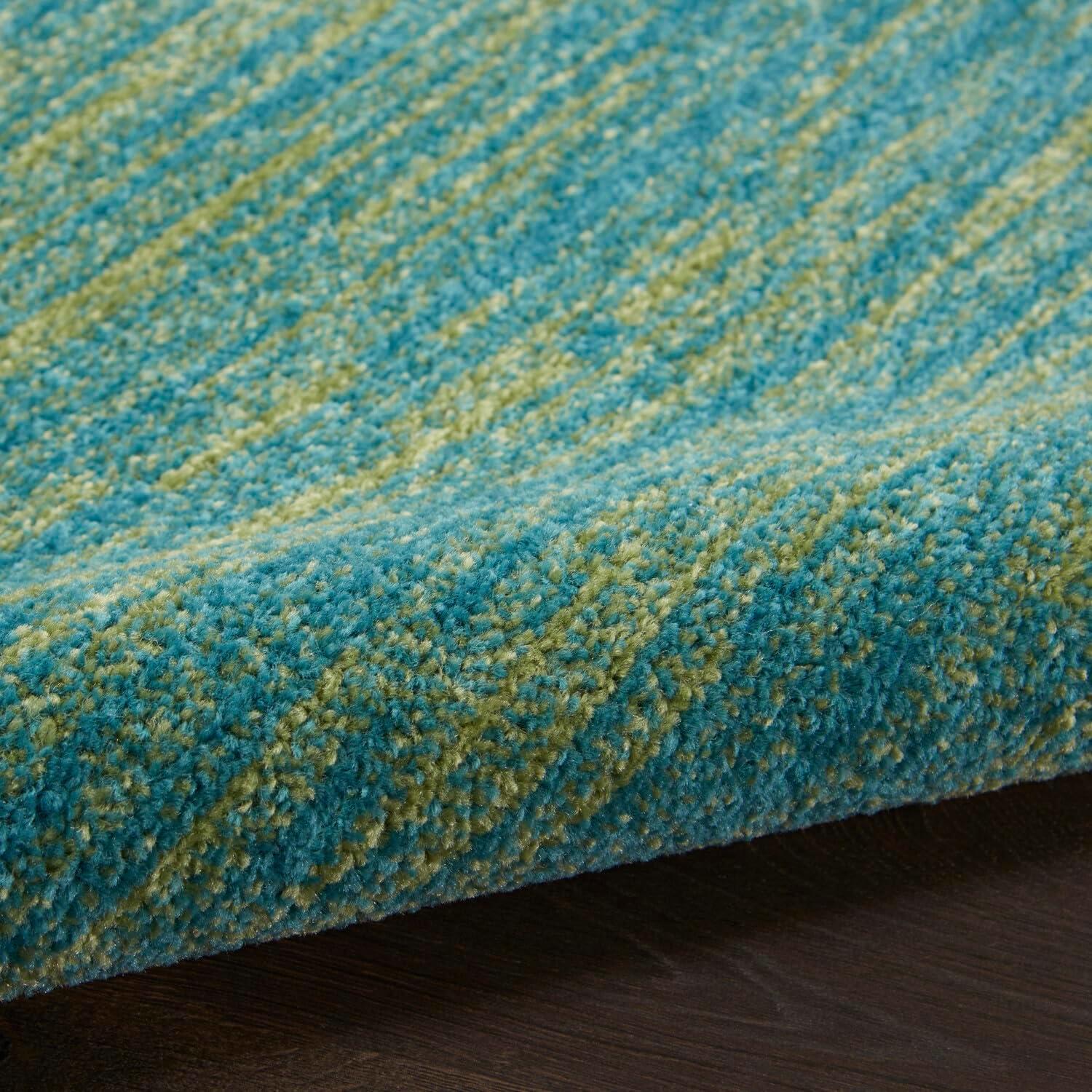 Nourison Nourison Essentials NRE01 Indoor/outdoor Area Rug - Blue Green 5' x 7'