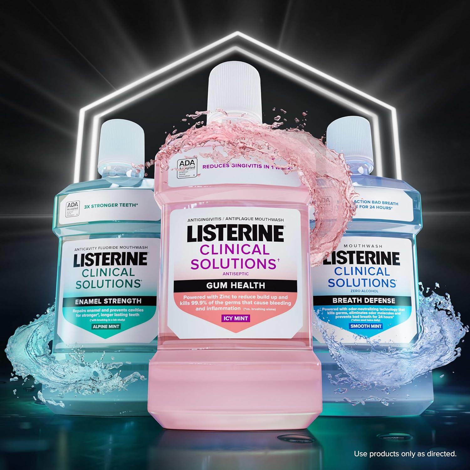 Listerine Clinical Solutions Gum Health Antiseptic Mouthwash Oral Care, 500 mL