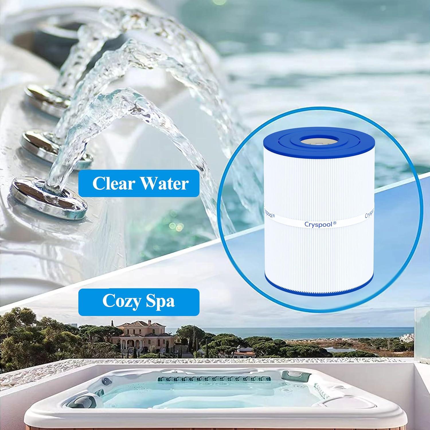 Cryspool pwk65 Compatible with Watkins 31114, Hot Spot spa Filter,Unicel C-8465, Filbur FC-3960, 71827, 71828, Watkins 65 sq.ft hot tub Filter, 1 Pack
