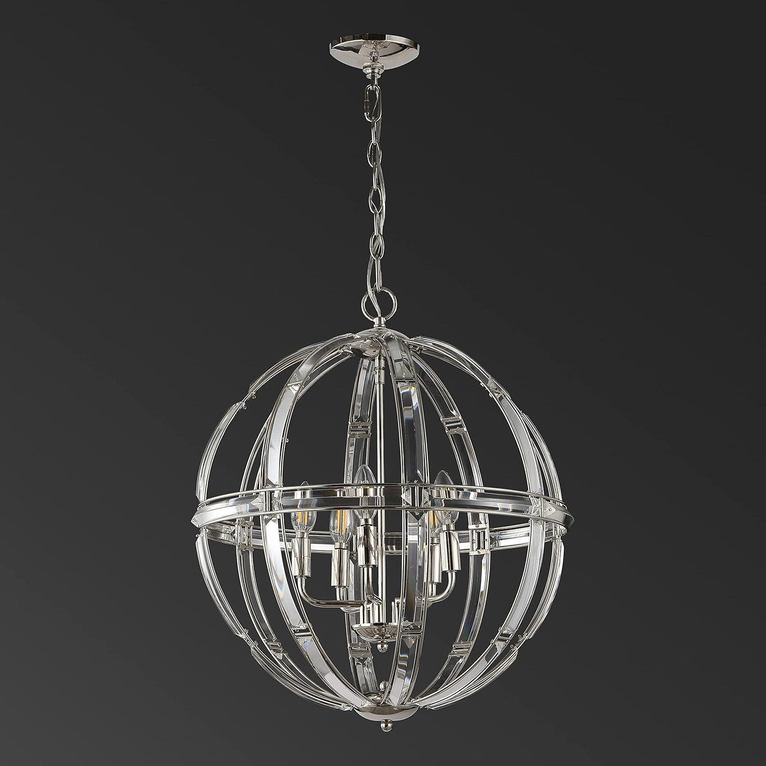 Safavieh  Couture Giordano Crystal Round Pendant - 19.25 IN W x 19.25 IN D x 25.5 / 73.5 IN H