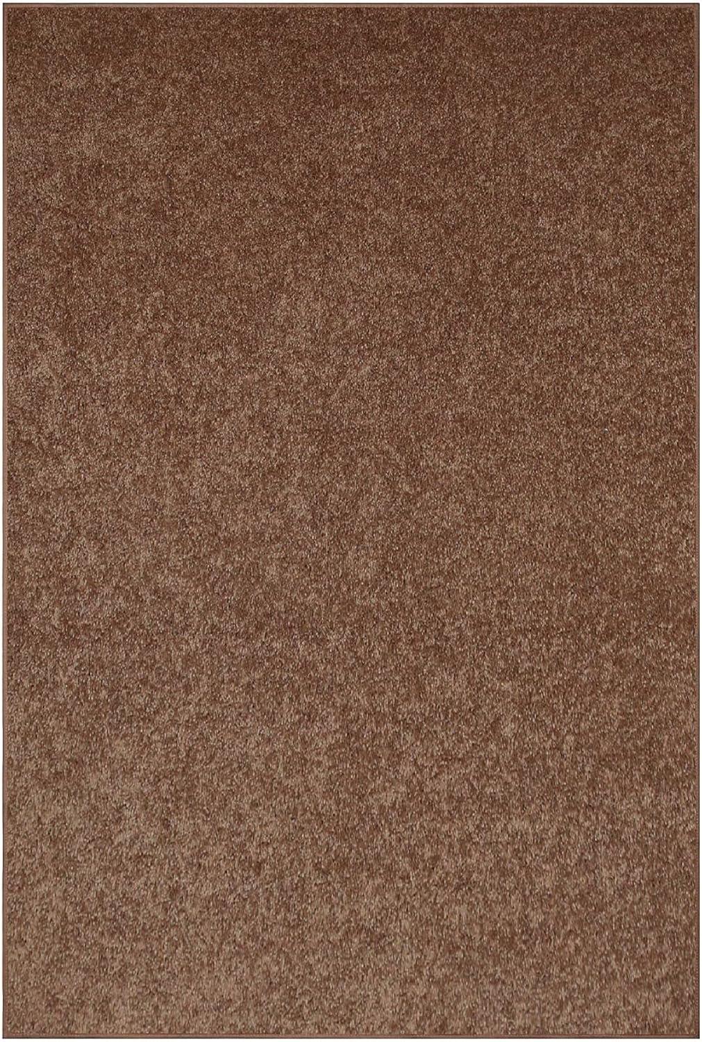 Furnish My Place Brown 3' x 5' Solid Color Rug Made In Usa