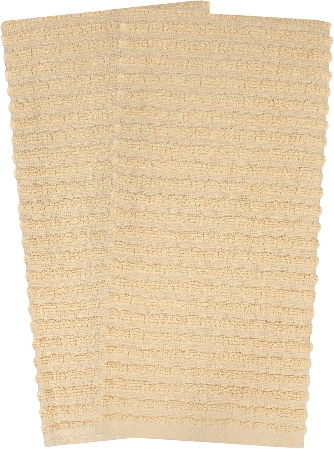 Latte Terry Cotton Kitchen Towel Set, 2-Pack