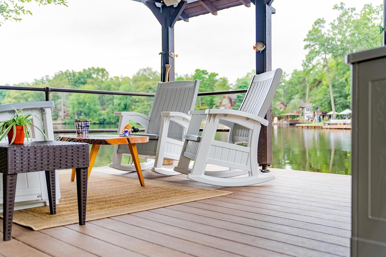 Suncast Suncast Outdoor Rocking Chair with Storage