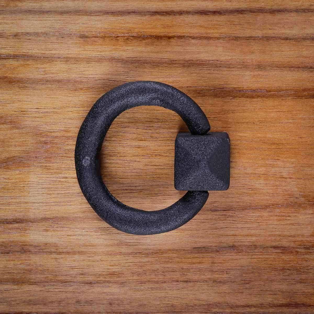 The Renovators Supply Inc. Wrought Iron Cabinet Gate Door Ring Pull Multipack (Set of 12)