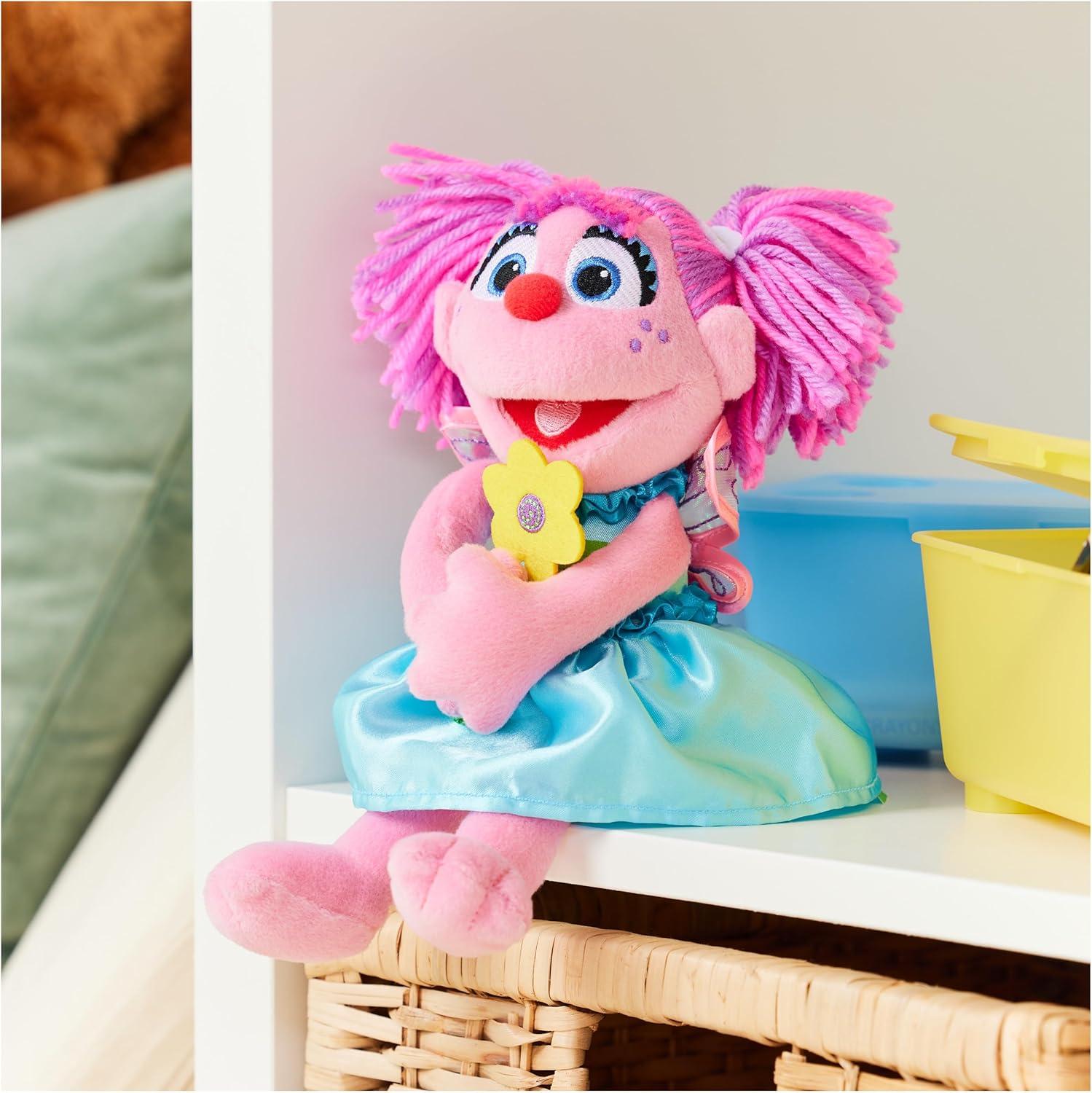 Abby Cadabby 11" Pink and Blue Plush Toy with Flower