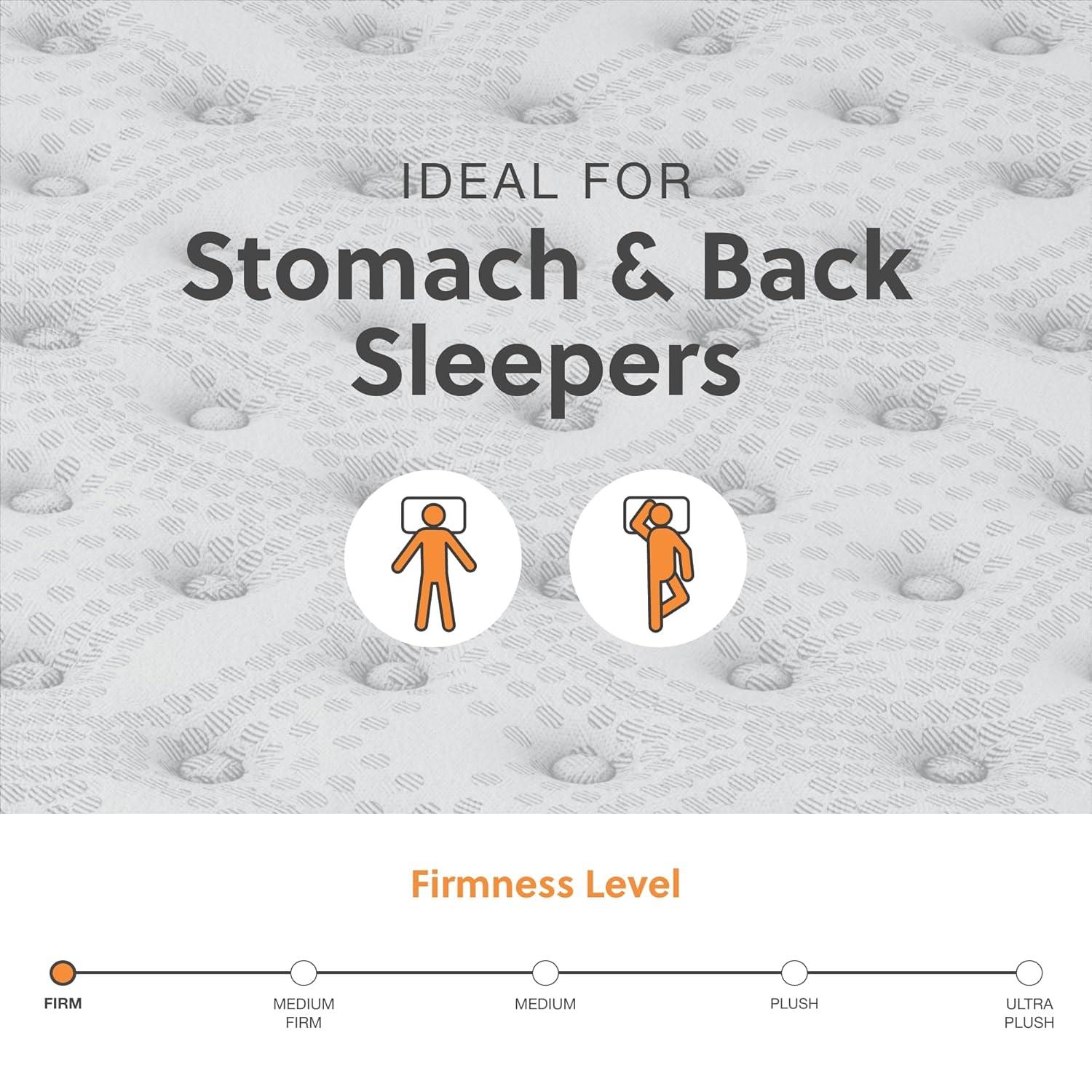 Signature Design by Ashley Twin Size Comfort Plus 10 Inch Hybrid Mattress with Lumbar Support Gel Memory Foam