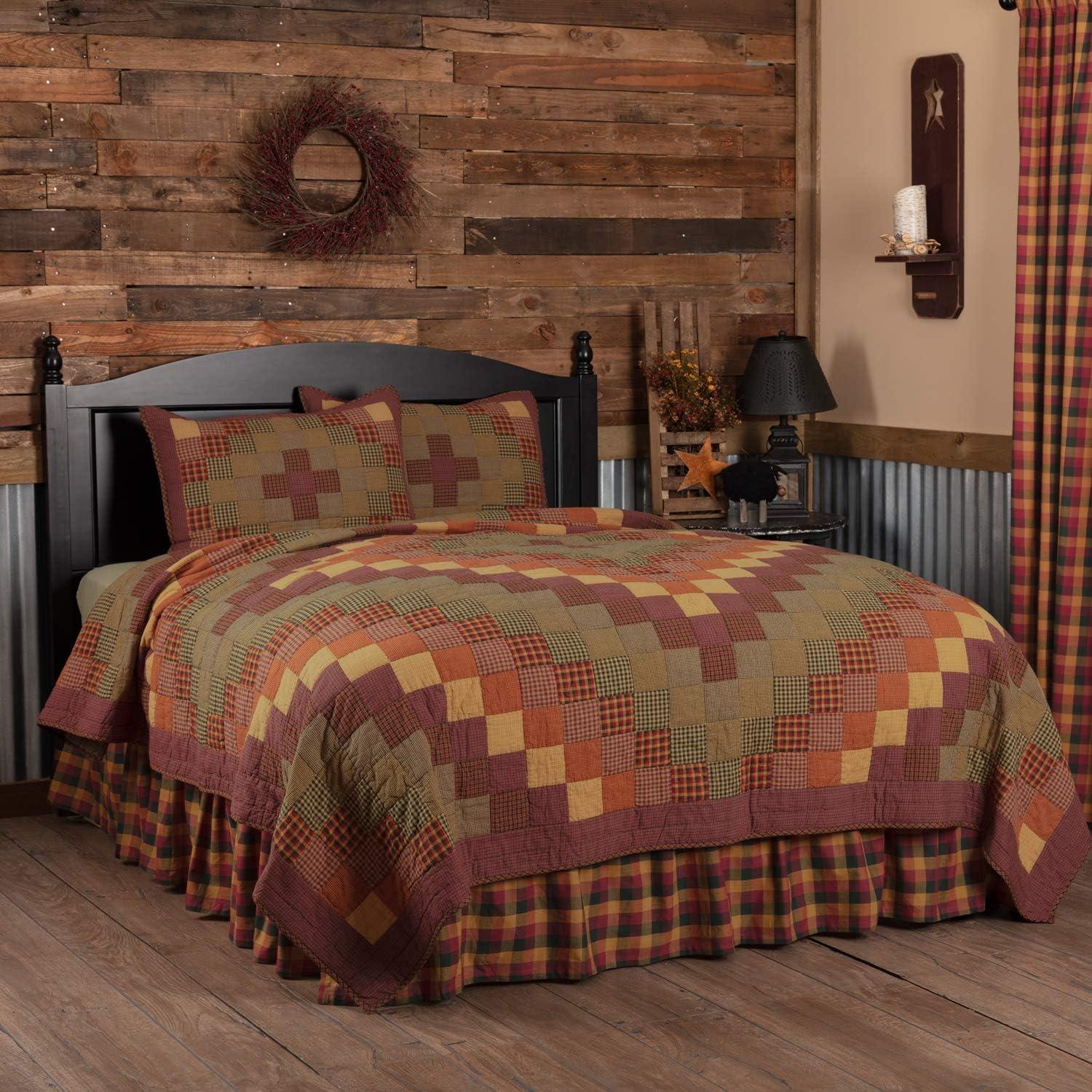 VHC Brands Heritage Farms American Traditional Cotton Patchwork Quilt Set