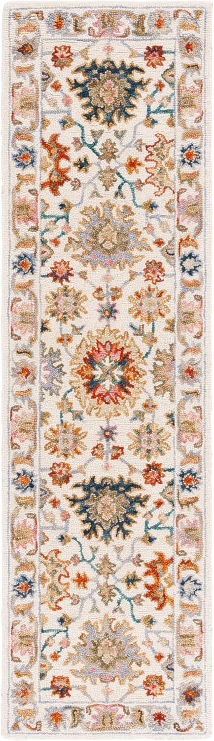 Aspen APN109 Handmade Tufted Area Rug - Ivory/Blue - 6' X 9' - Safavieh