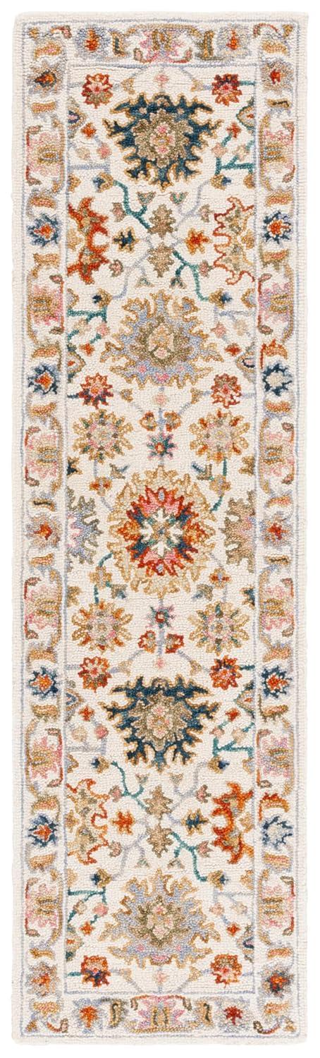 Aspen APN109 Handmade Tufted Area Rug - Ivory/Blue - 6' X 9' - Safavieh