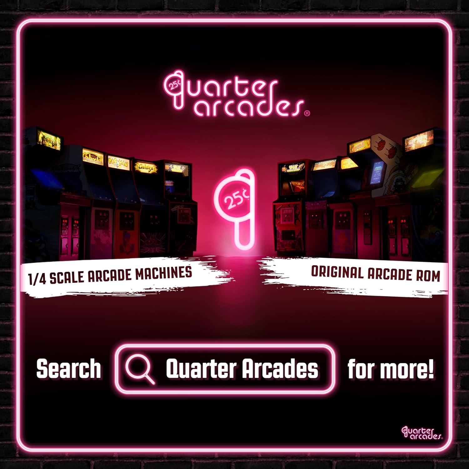 Numskull Quarter Arcades TMNT Turtles in Time Collector's Edition Mini Arcade - 1/4 Scale Authentic Wooden Replica, Original ROM, Rechargeable Battery & 3W Speakers for Retro Enthusiasts