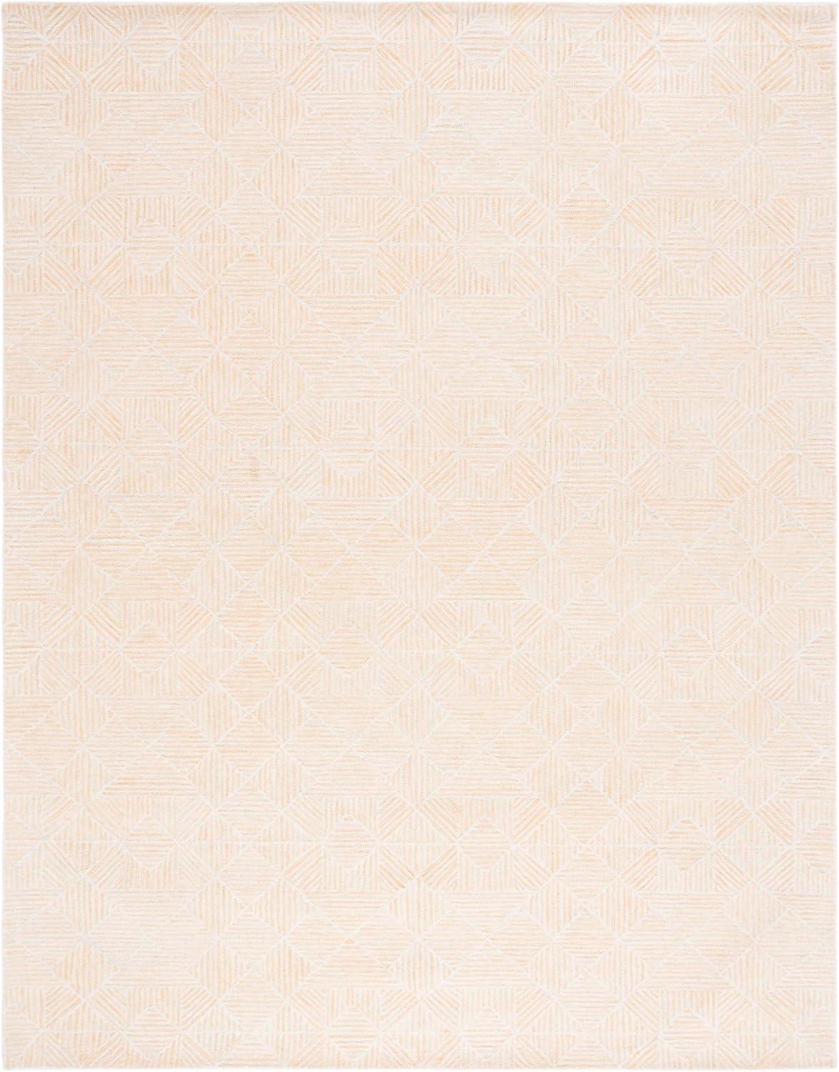 Abstract ABT763 Handmade Indoor Area Rug - Gold/Ivory - 6'x9' - Safavieh
