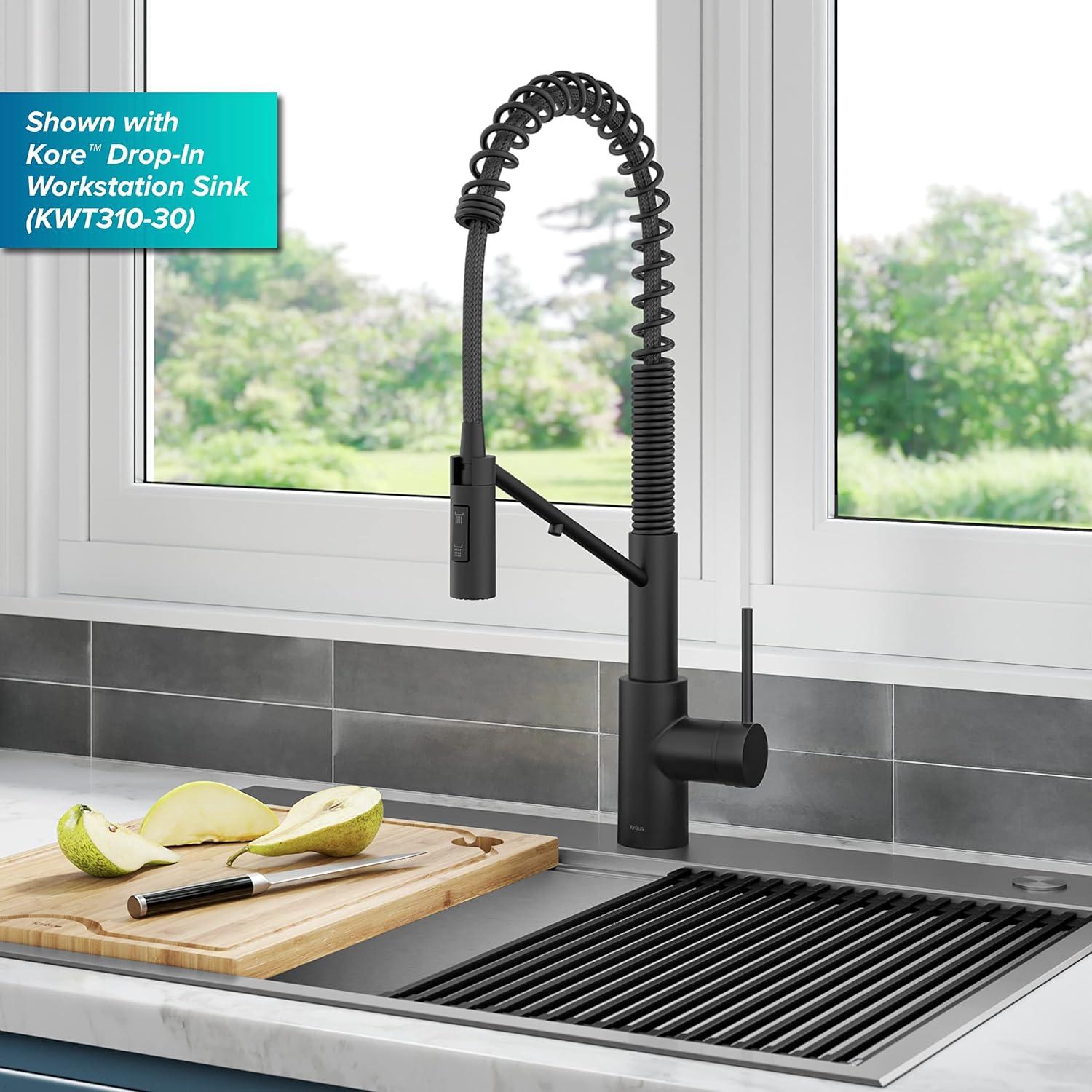 Oletto 2-in-1 Pull-Down Single Handle Kitchen Faucet