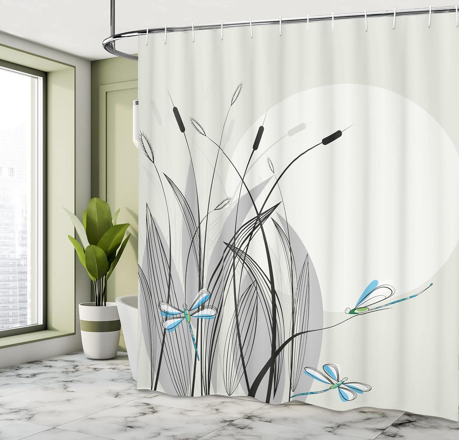 Ambesonne Horse Shower Curtain, Landscape Rural Scene, 69"Wx84"L, Multicolor