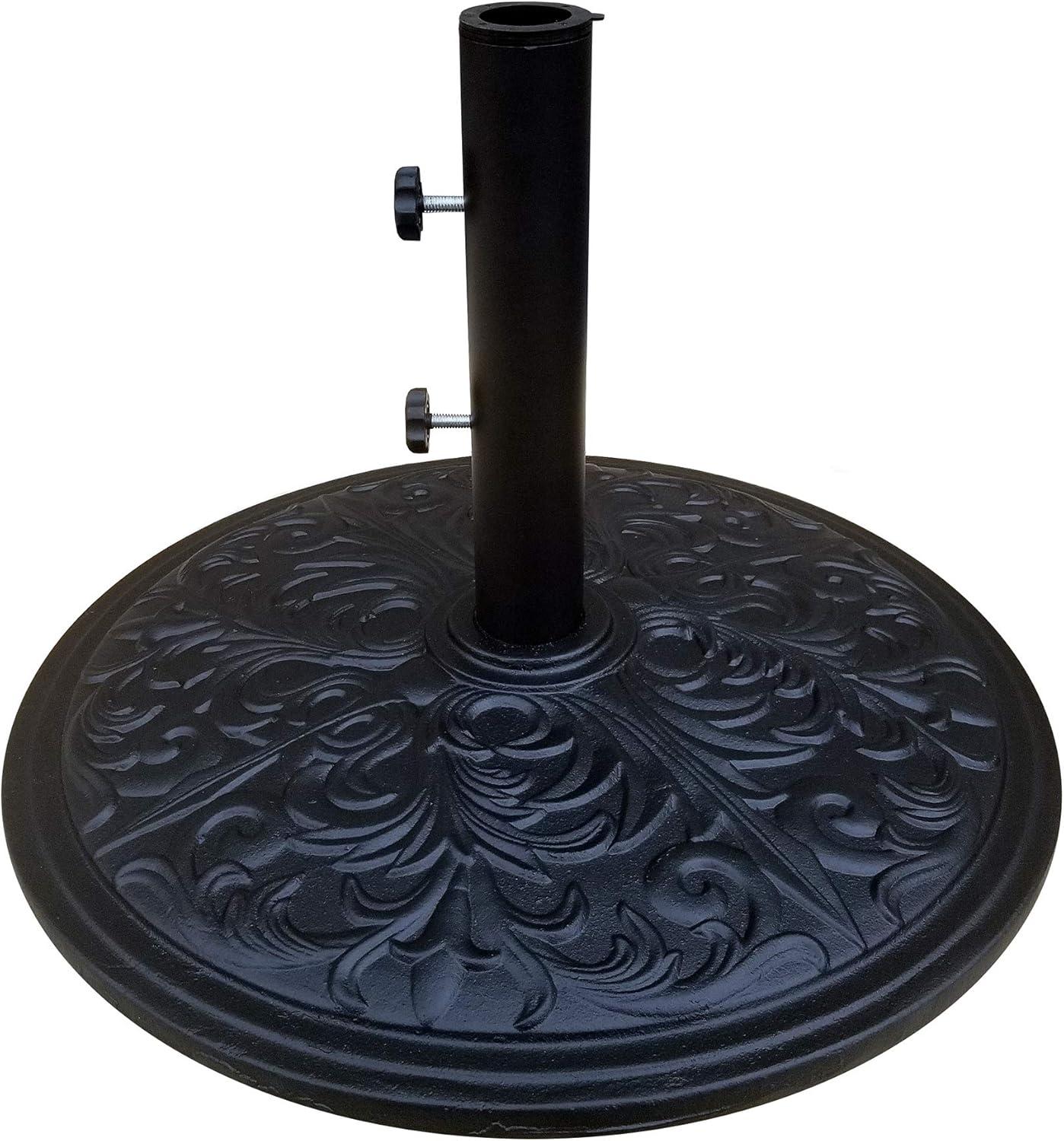 Tropishade  50 lb Cast Iron Umbrella Base, Black finish